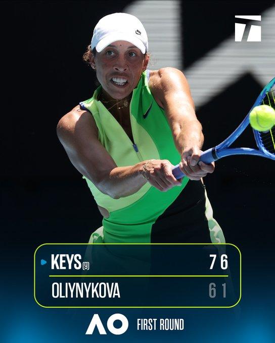 卫冕冠军凯斯小遇挑战，
两盘晋级次轮。
普利斯科娃同样76,62击败斯蒂芬斯
取