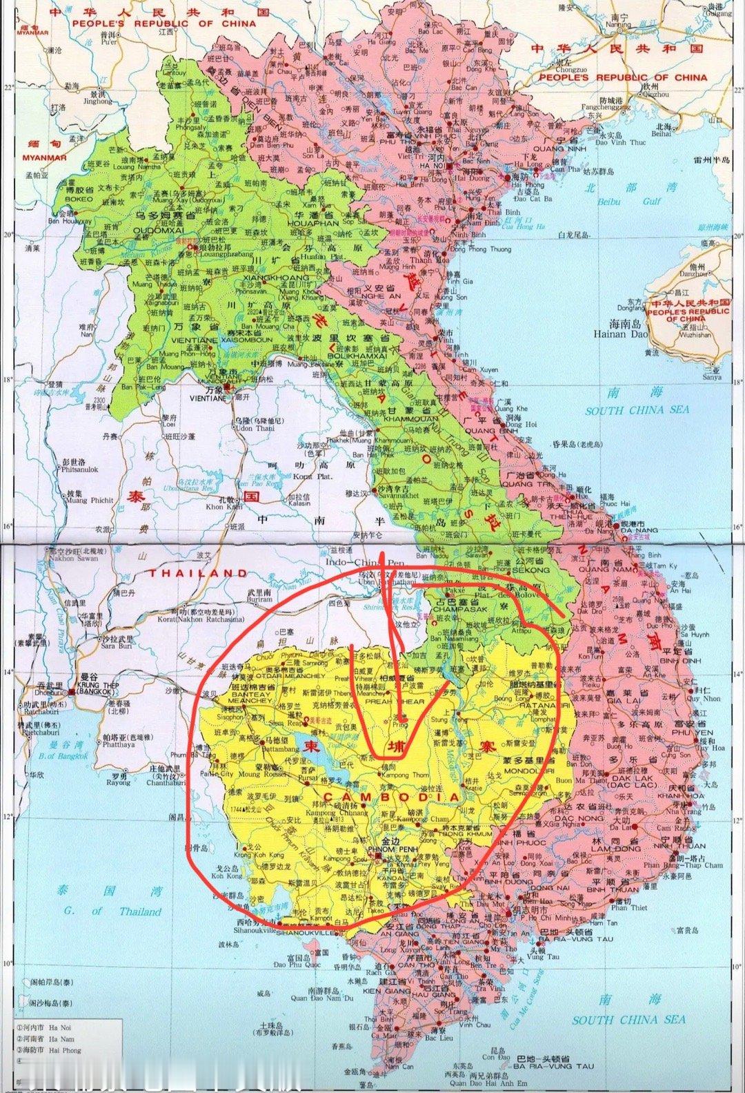 之前就说了柬的地理位置！当地时间12月14日，泰国军方下令封锁泰国湾，海军陆战队