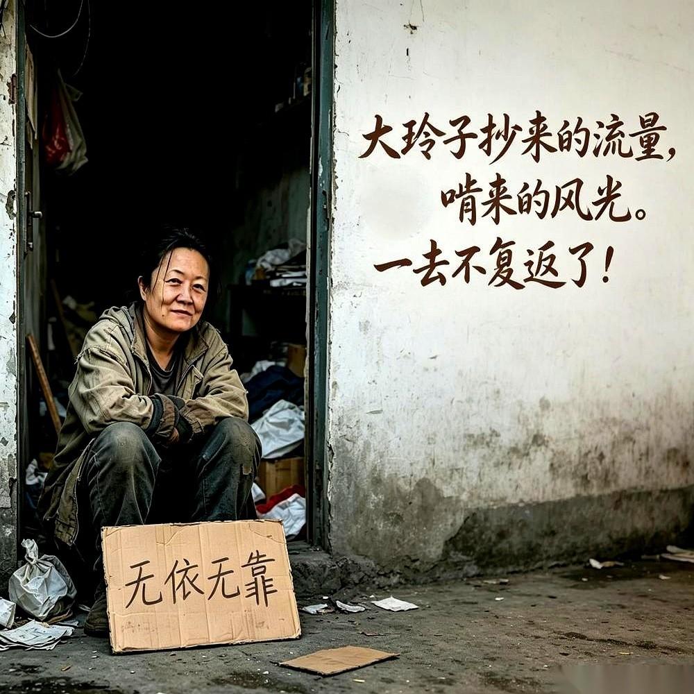 网红“大玲子”这三个字，曾是“孝顺女儿”的代名词。她镜头前对父母嘘寒问暖，日常分