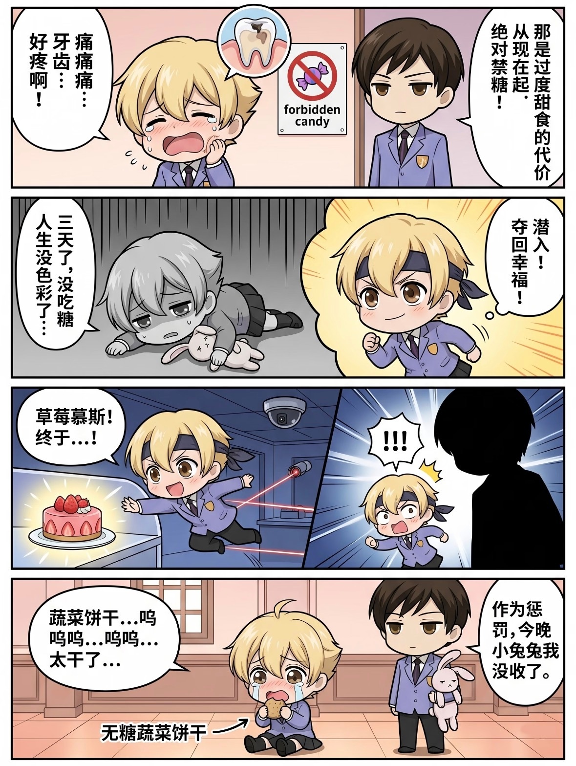 樱兰小剧场 🌸 大家也太可爱了吧！动漫点评团樱兰高校男公关部漫画