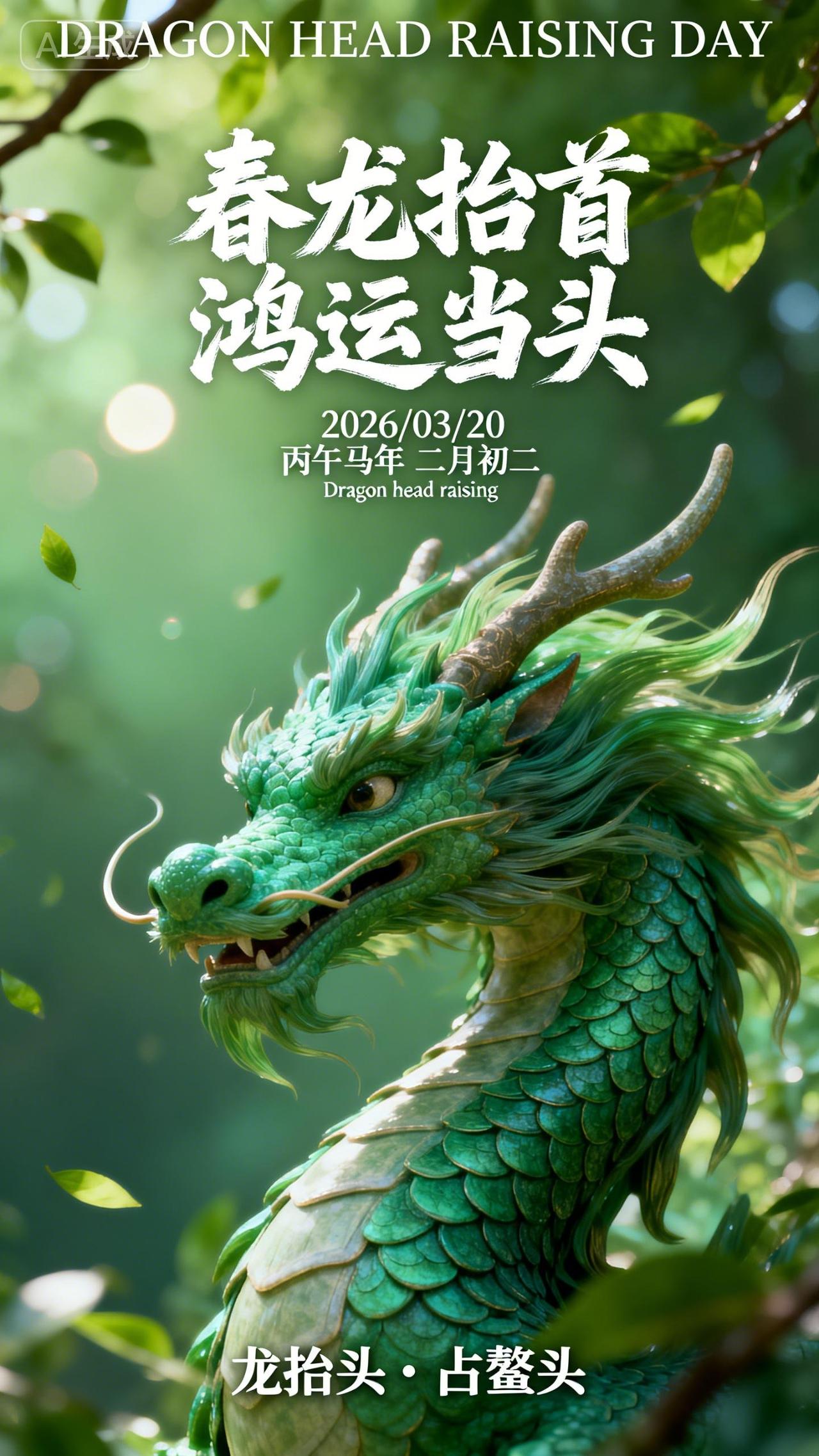 二月二龙抬头：中国人的春之仪式
农历二月二，龙抬头，春风起，万物生。这是属于中国
