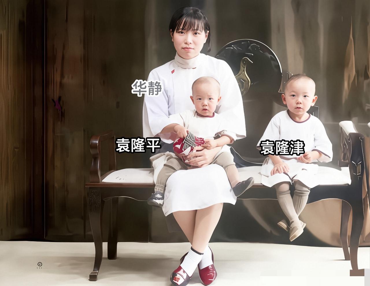 1931年，北平，儿时袁隆平与妈妈华静、哥哥袁隆津的珍贵合影，妈妈是一名英语老师