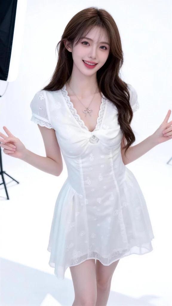 温柔的小白裙白色纱质蓬蓬裙穿搭 女生白色连衣裙穿搭 白色连衣裙搭配 夏日穿搭白色