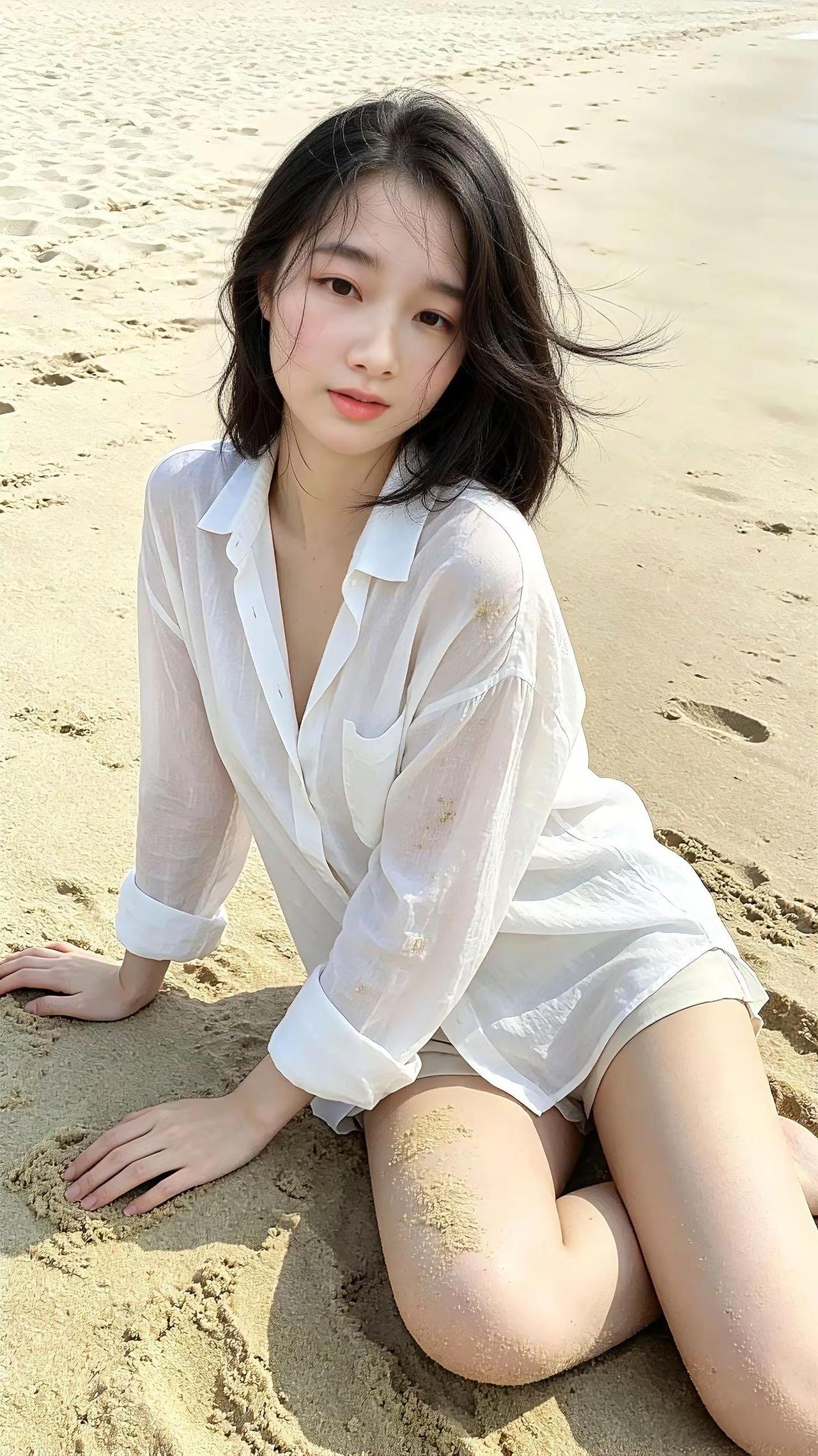 千里念念随风去沙滩慵懒风 海边度假穿搭