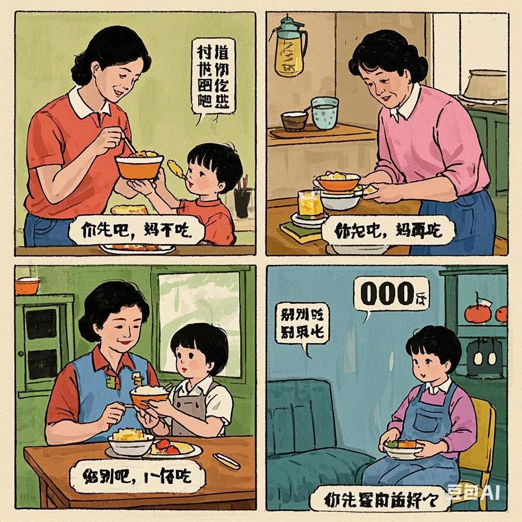 盘点一下各个年代的妈妈，是怎么照顾孩子的，

如果遇到好吃的😋：

70年代：