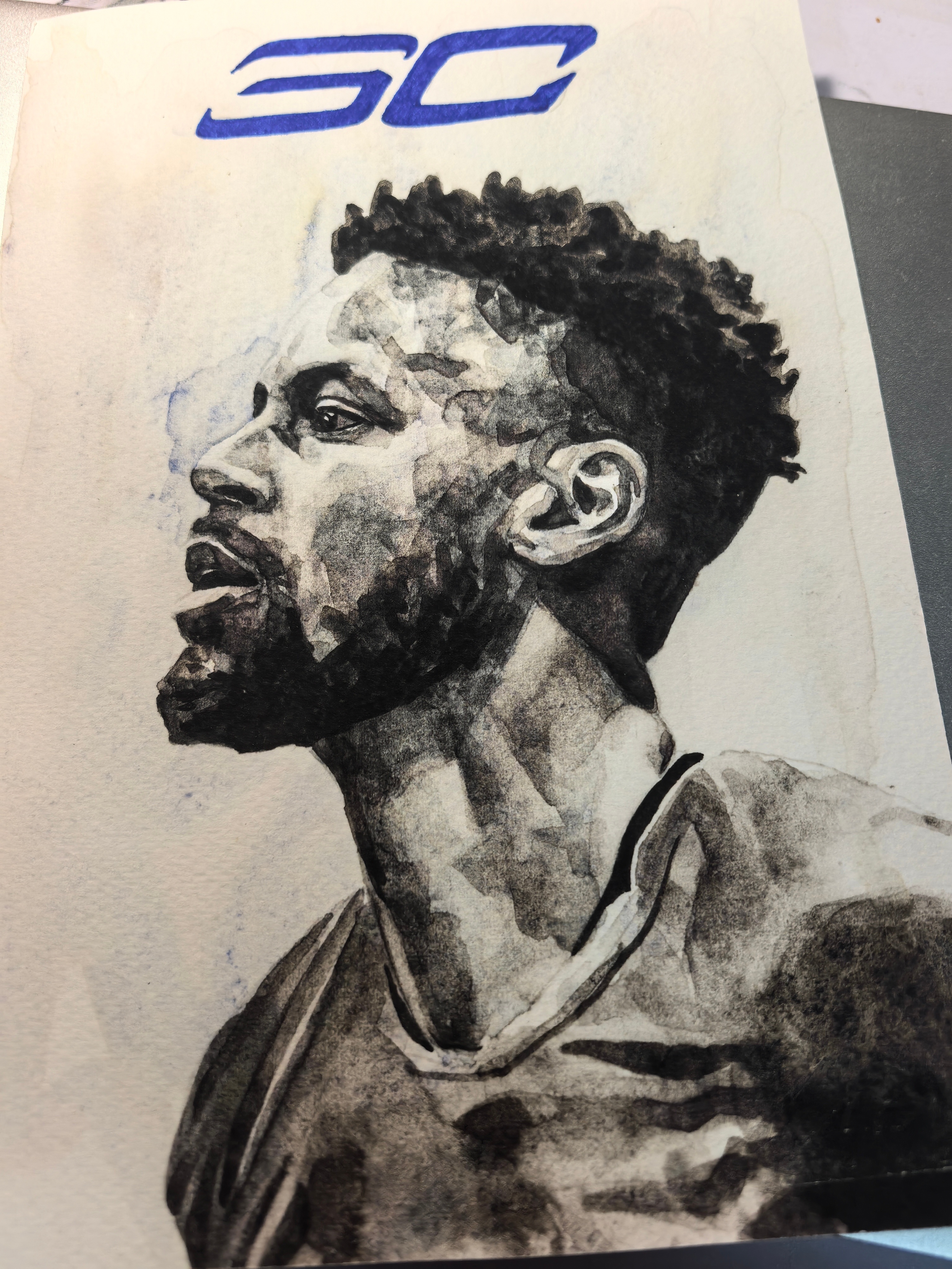 水彩画+1库里库里复出库里