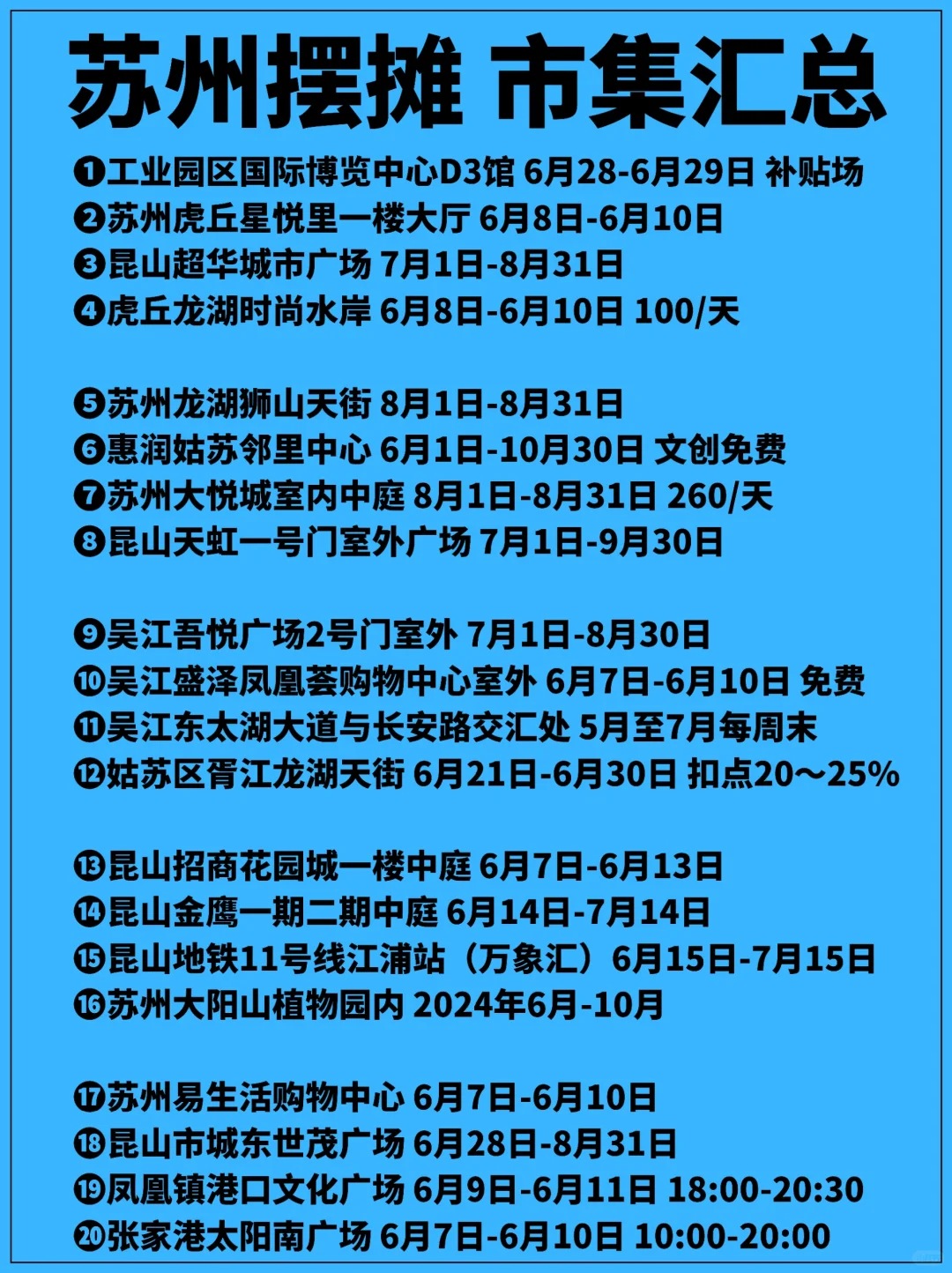 苏州摆摊指南｜⓴个市集安利给准备摆摊的你