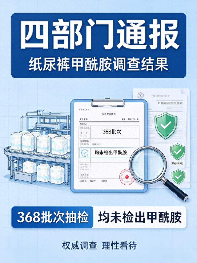 纸尿裤甲酰胺风波尘埃落定！权威调查结果来了，家长可以放心看