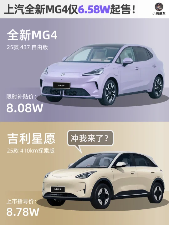 MG小车6.58万起售！星愿慌不慌？