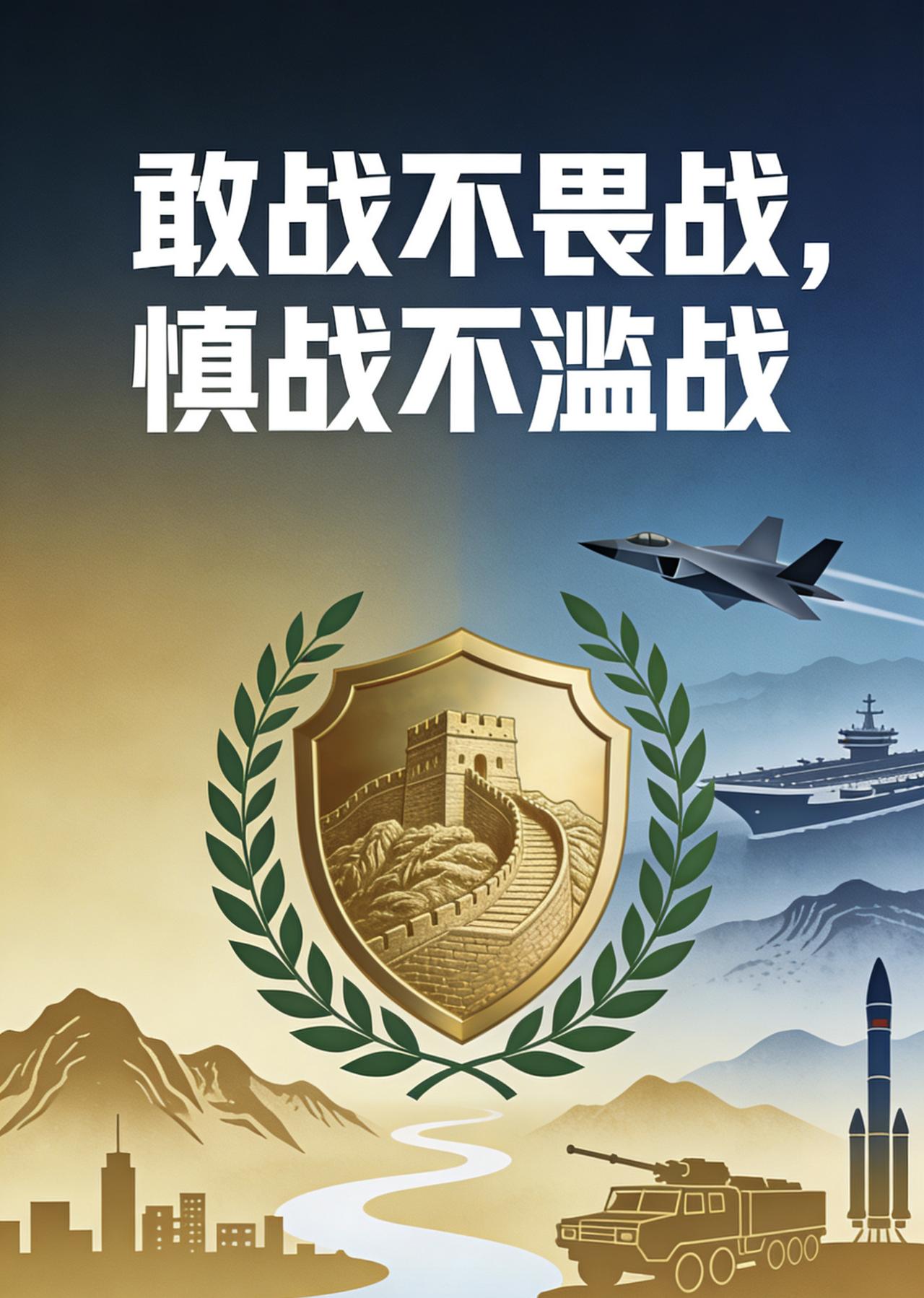 何为真正的强大？敢战不畏战，慎战不滥战！
何为真正的强大？答案从不是恃强凌弱、穷