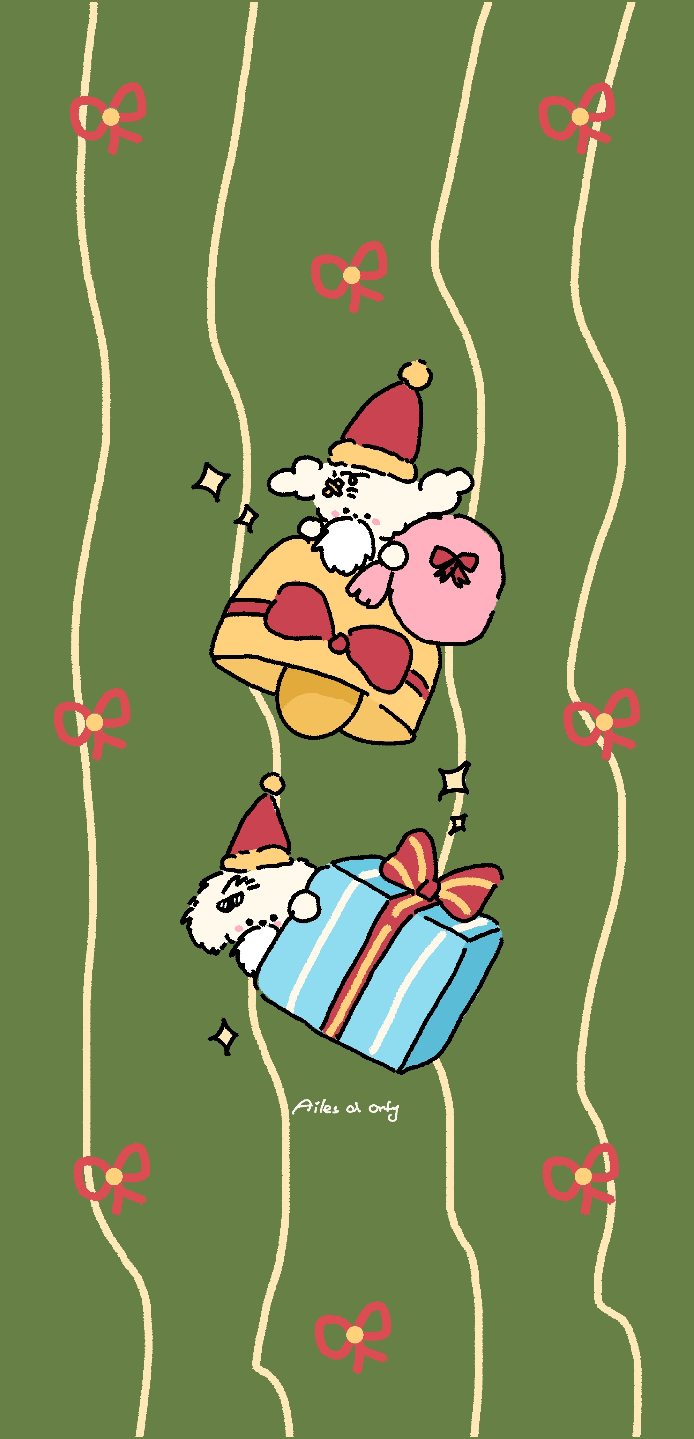 圣诞小狗可爱壁纸🎄 