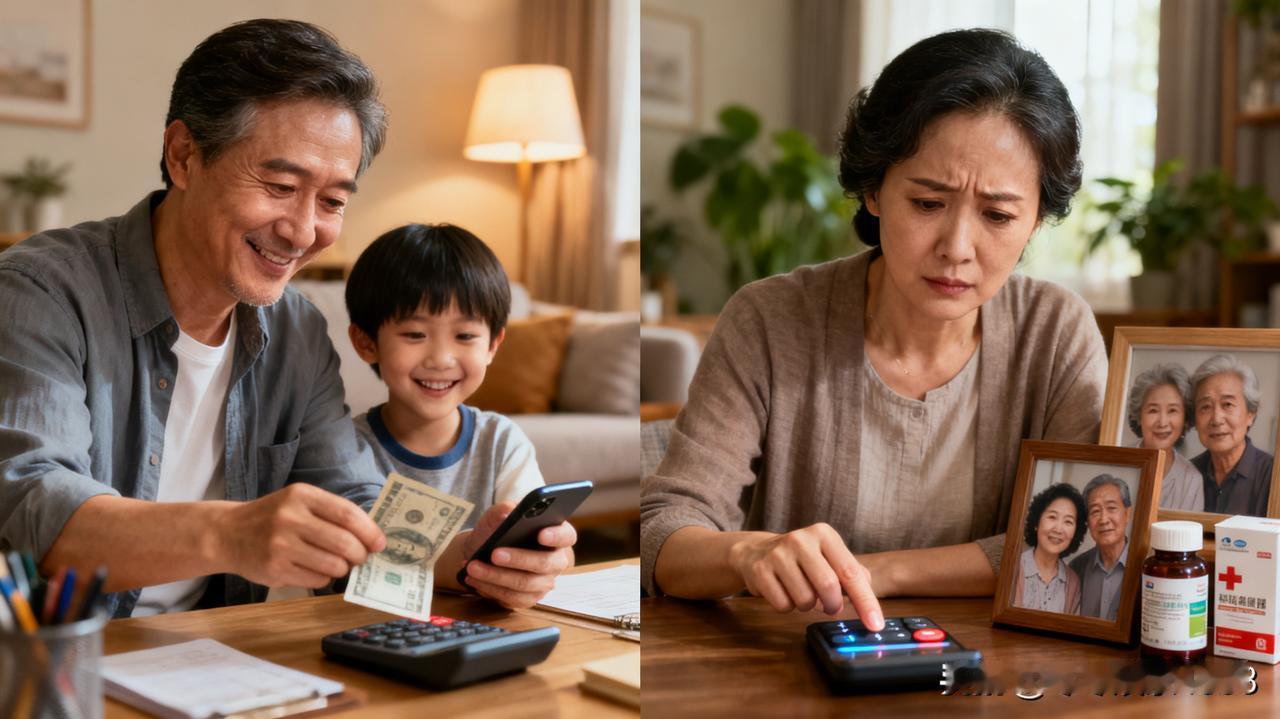 你有没有发现身边藏着扎心的反差？
给娃报几千块兴趣班眼睛不眨，给爸妈买几百块保健