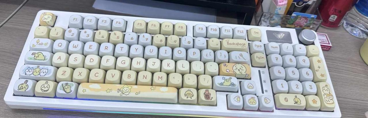 ➗狼蛛s98
三模的，原装白色键帽有，还有这个乌萨奇的也送你
每天都要晒键盘