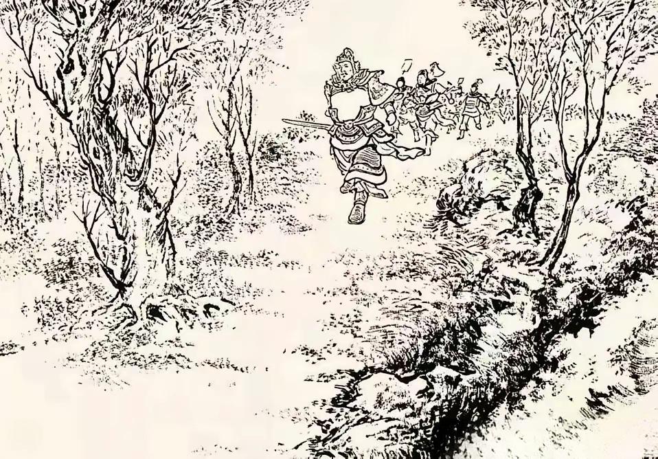 夜半时分，风雨交加，在小路上走来一支队伍，为首一员将官手持佩剑大步流星...