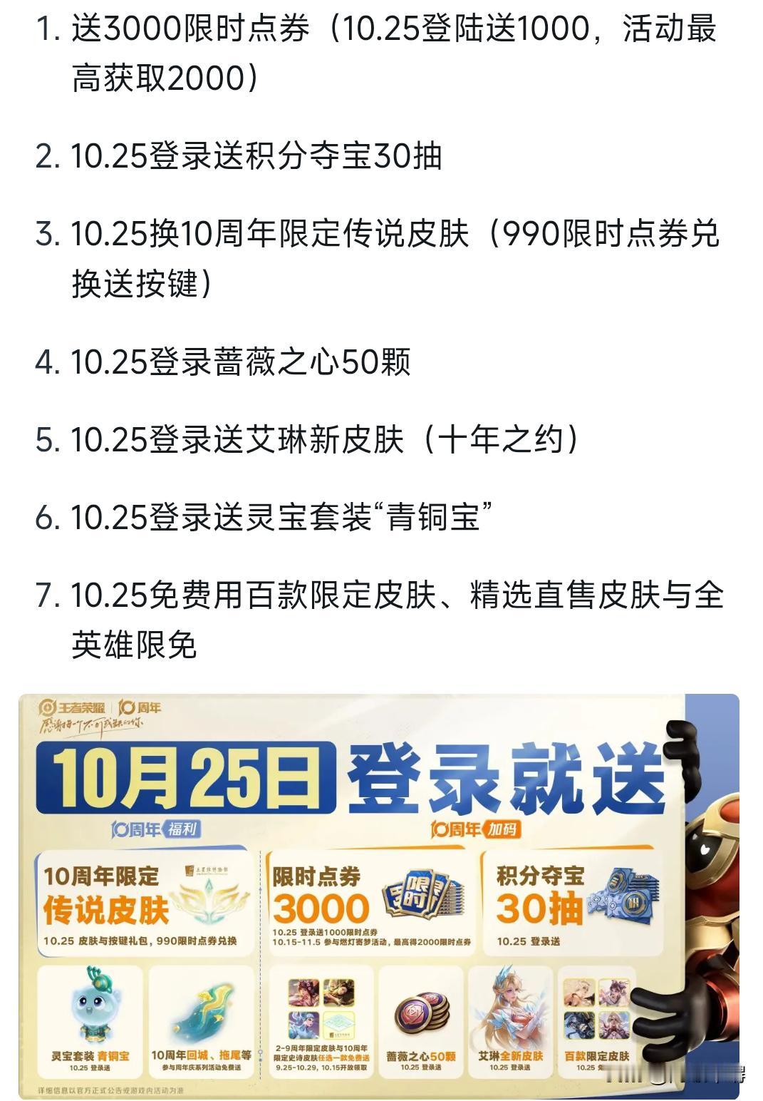 王者荣耀是要凉了吗，周年庆送这么多福利？积分夺宝一下子送 30 抽，而且登录就能