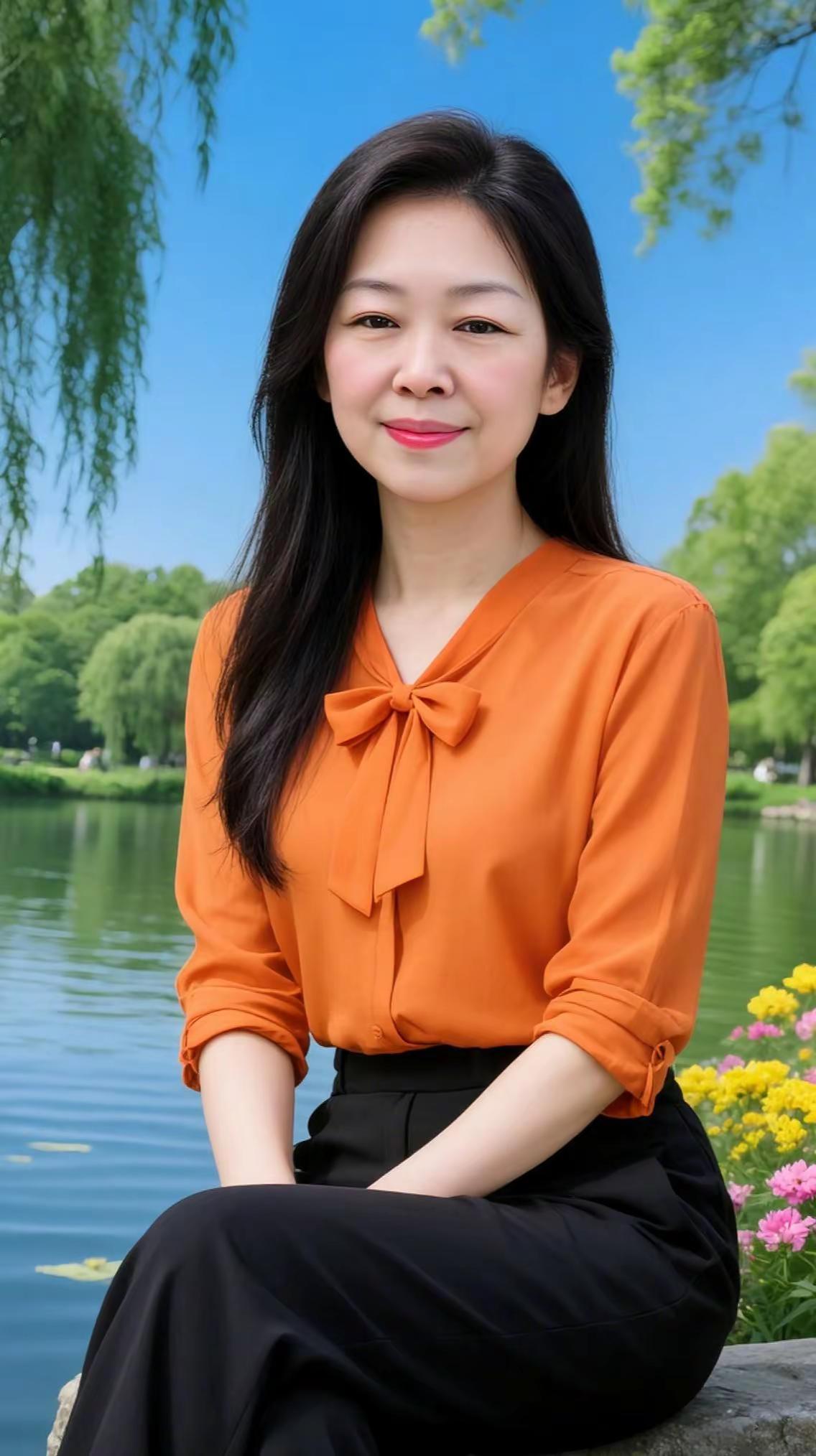 一个人真正的归宿感。AI湖边温柔写真照