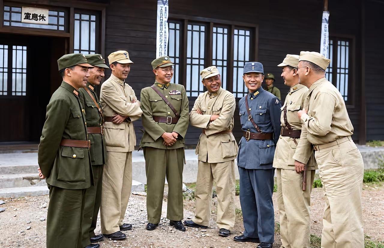 1945 年 8 月 23 日芷江受降仪式结束后，各战区司令长官在陆军总司令部休