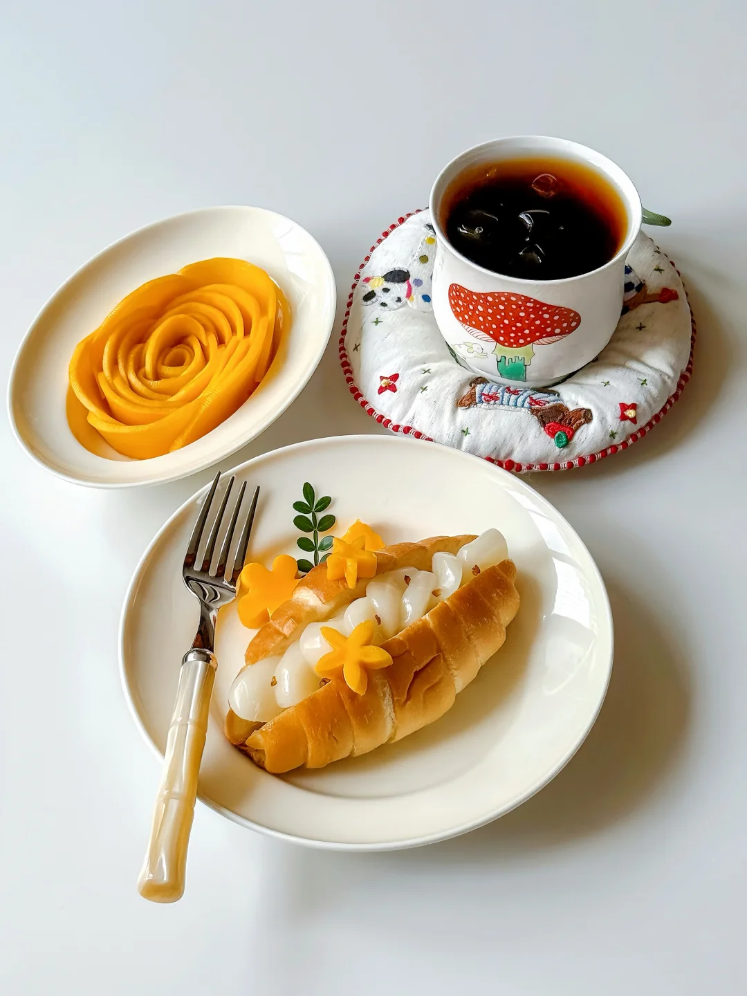 早餐 | 糯叽叽糯米麻糍海盐卷｜冷萃咖啡