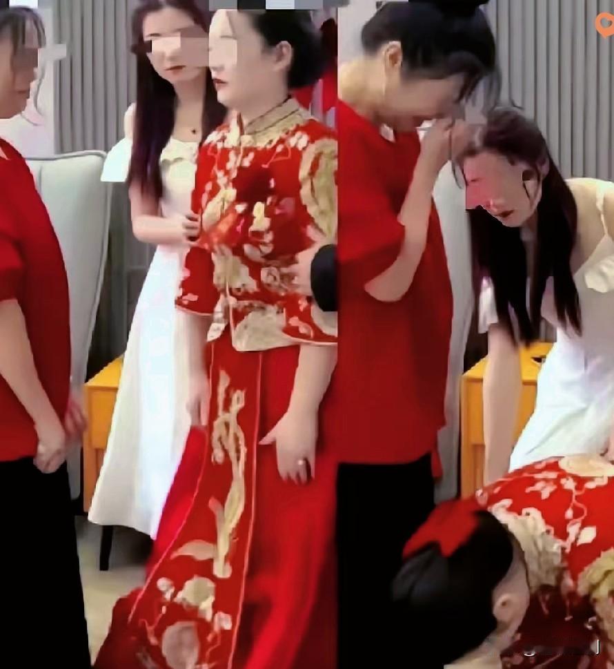 新娘妆容精致待迎宾，随口问母亲六十万彩礼去向，母亲轻描淡写一句“给你弟付买房首付