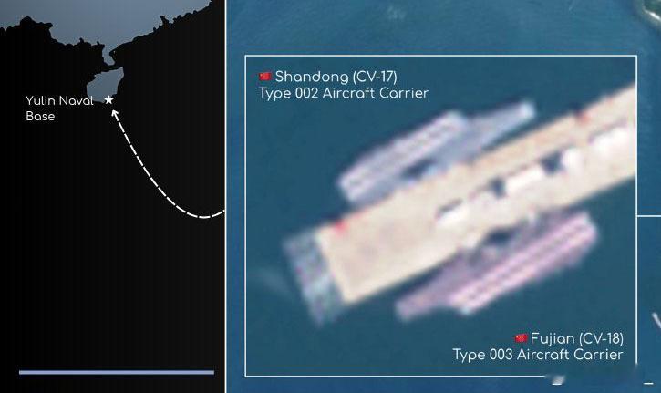 福建舰和山东舰在台风过后已回港福建舰 ​​​