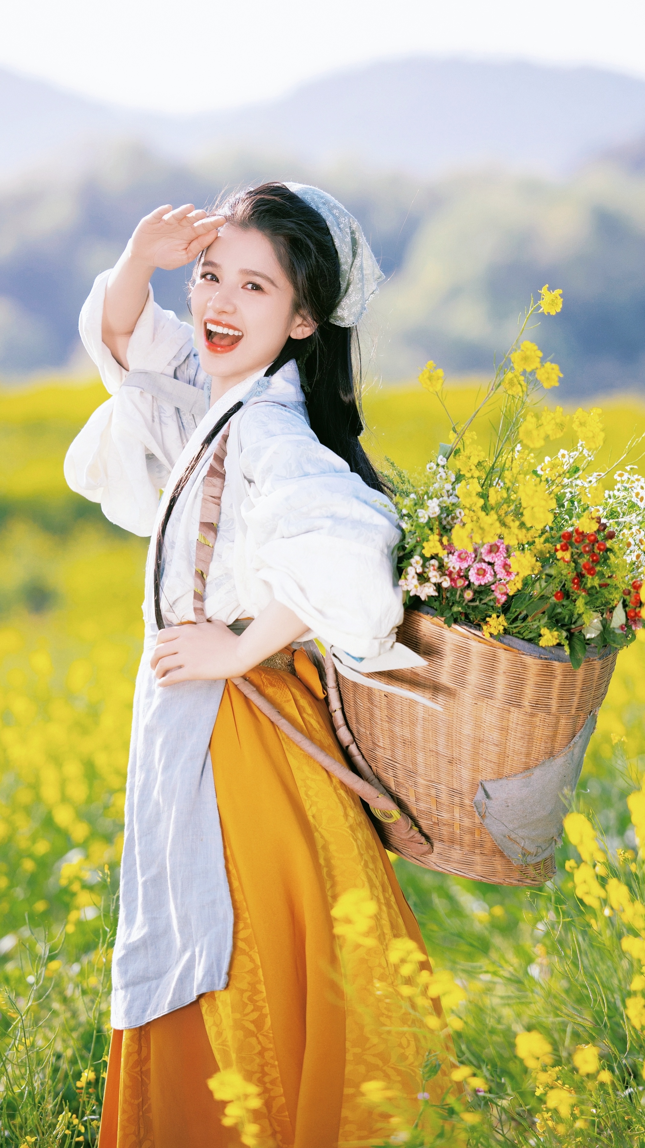 元气农家女花芷🌼好明媚好春天的一组！ ​​​