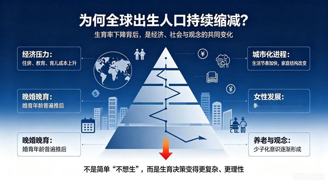 出生人口从2000万跌至800万能生的女性变少（基数）+结婚越来越晚、不婚增加（