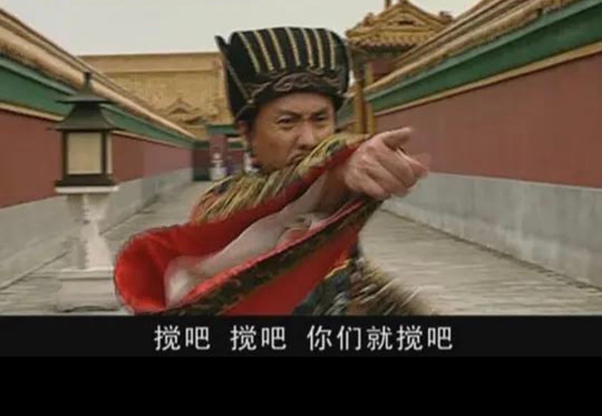 搅吧搅吧，你们就搅吧，把大明朝搅亡了，老子只是想看看我孩子 ​​​