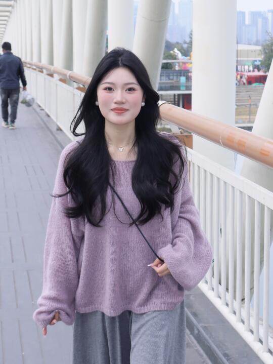 方圆脸 温柔乡紫色💜