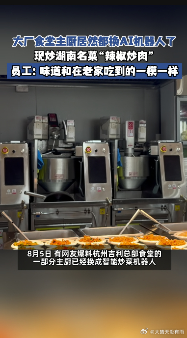大厂员工回应炒菜机器人厨艺 各大大厂疯狂扩招AI岗位抬高薪资，但普通非算法岗的互