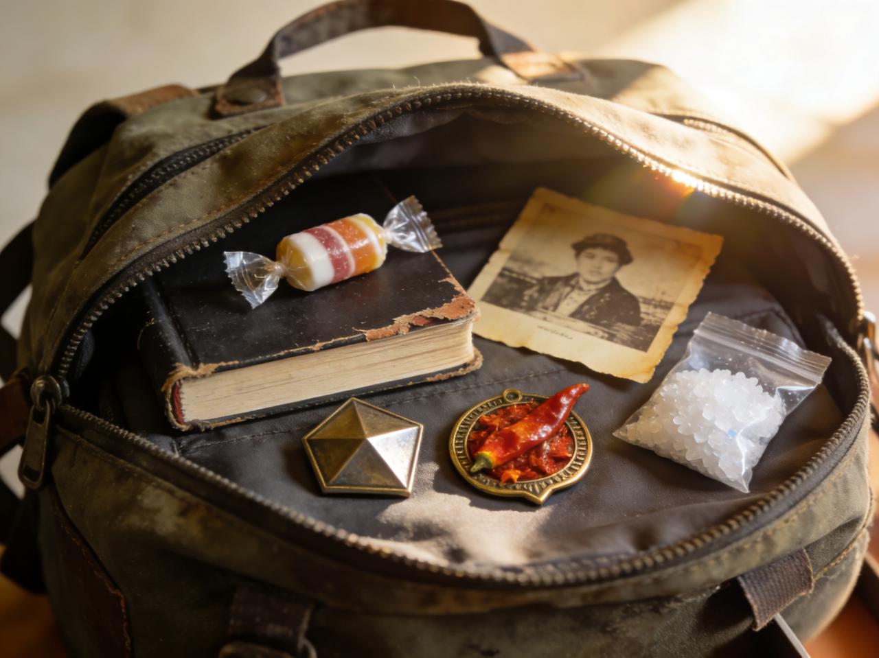 翻到十年前的旧背包，拉链都快拉不上了——里面没装奢侈品，全是日子酿的酸甜苦辣咸。