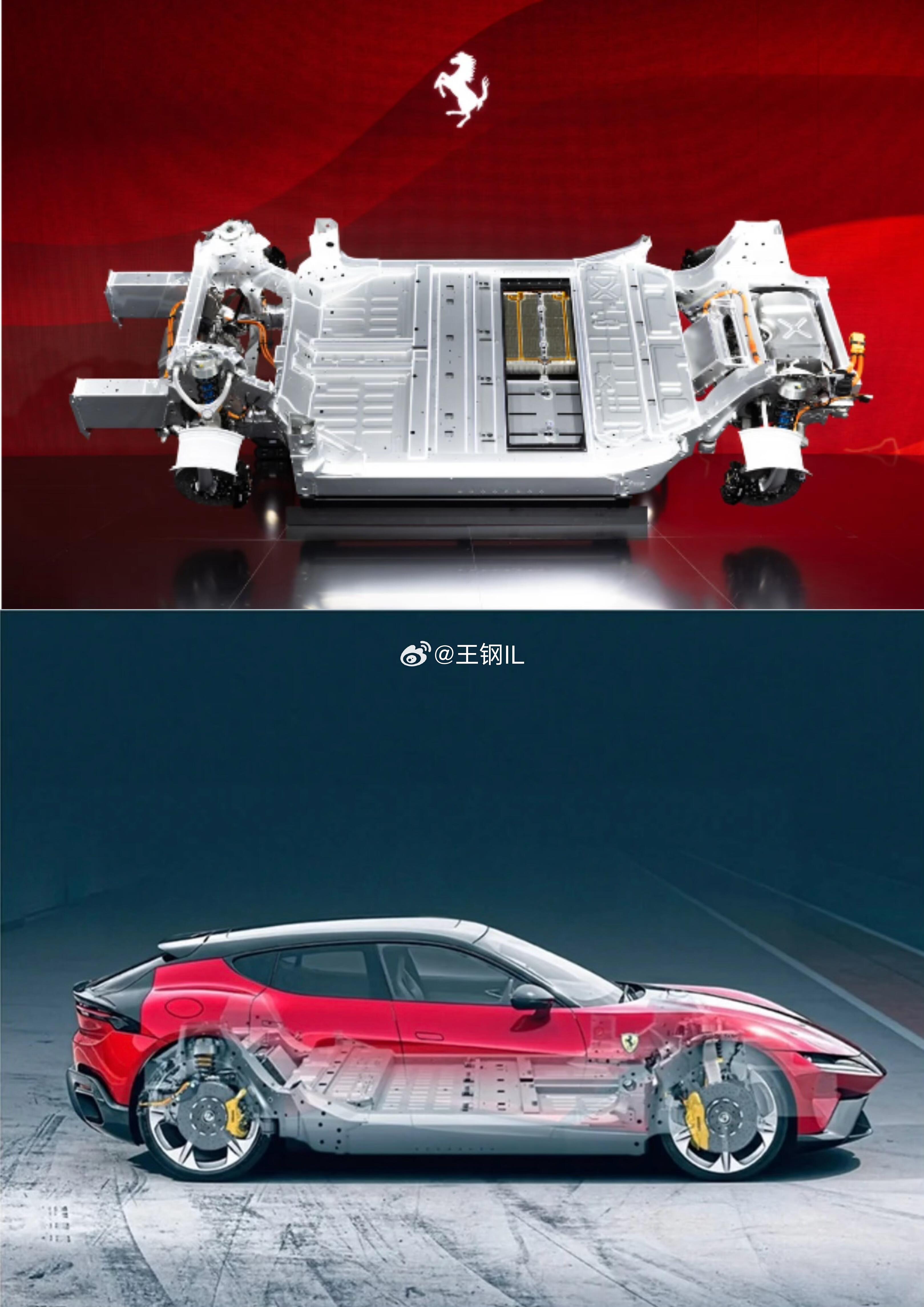 法拉利的首款电动车型大概长这样？设计上，Elettrica采用了短悬垂布局并将驾