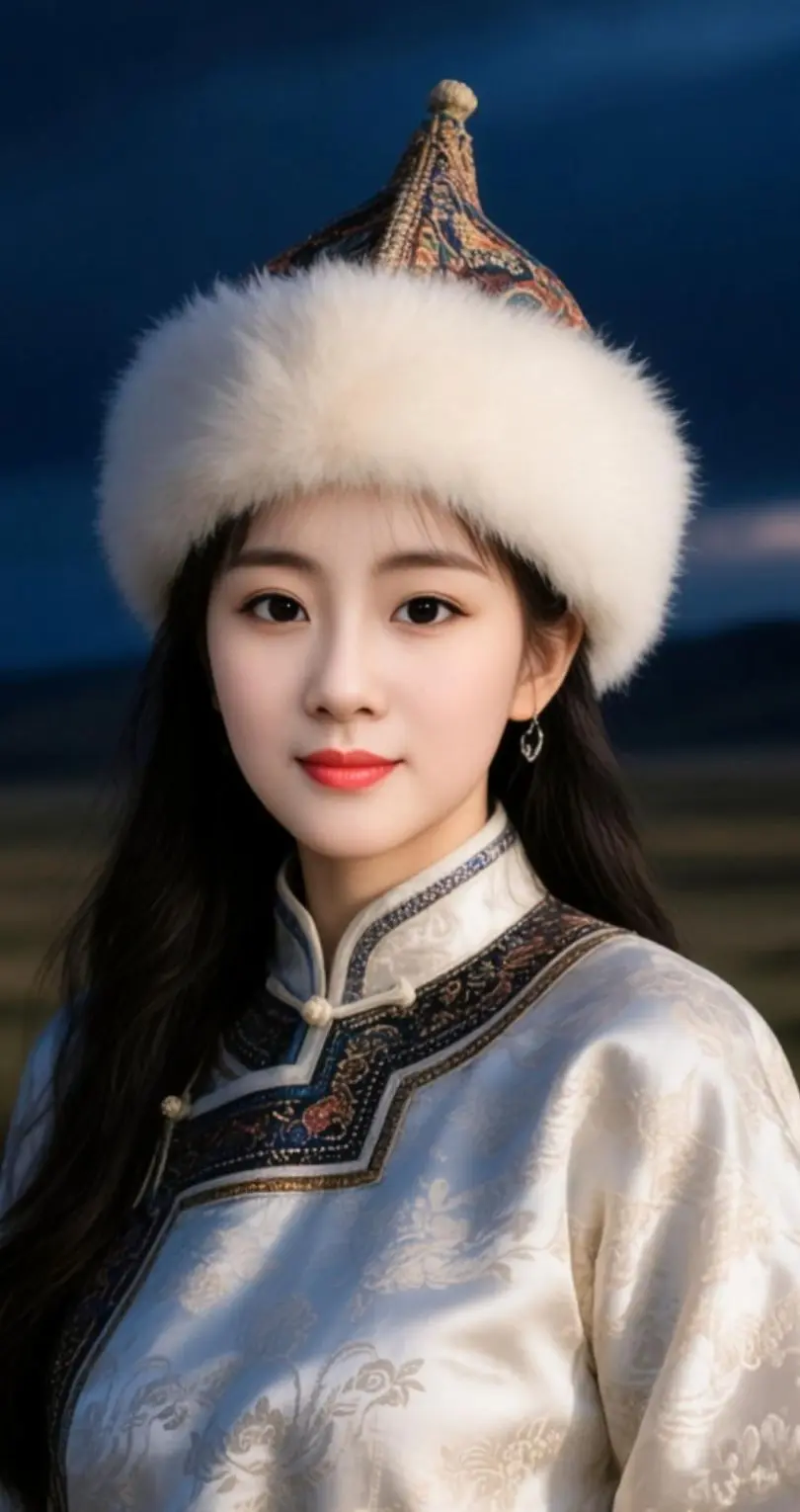 AI草原少女写真  ai创作