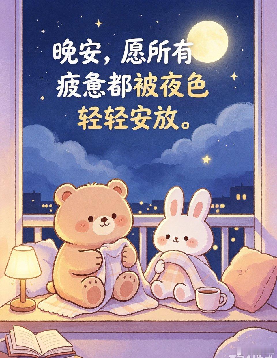 晚安，愿所有疲惫都被夜色轻轻安放。 ​​​