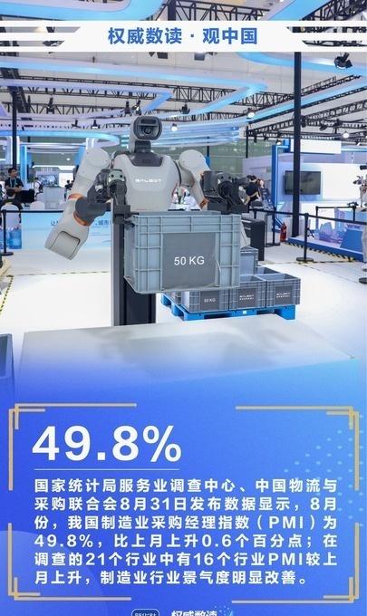 本周这些数据值得关注【权威数读·观中国】8月份我国制造业采购经理指数（PMI）升