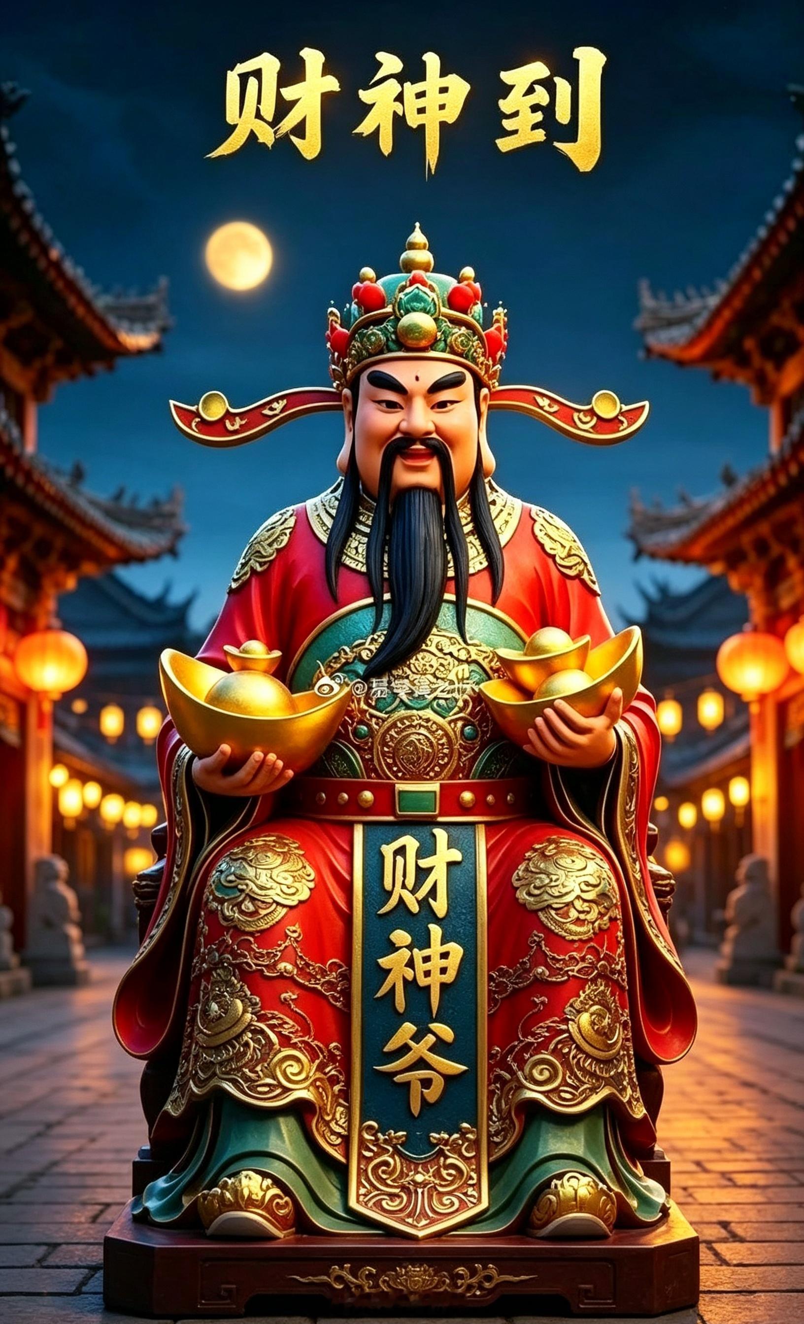 转走[心]财神爷祝你日进斗金，财源滚滚招财运 ​​​