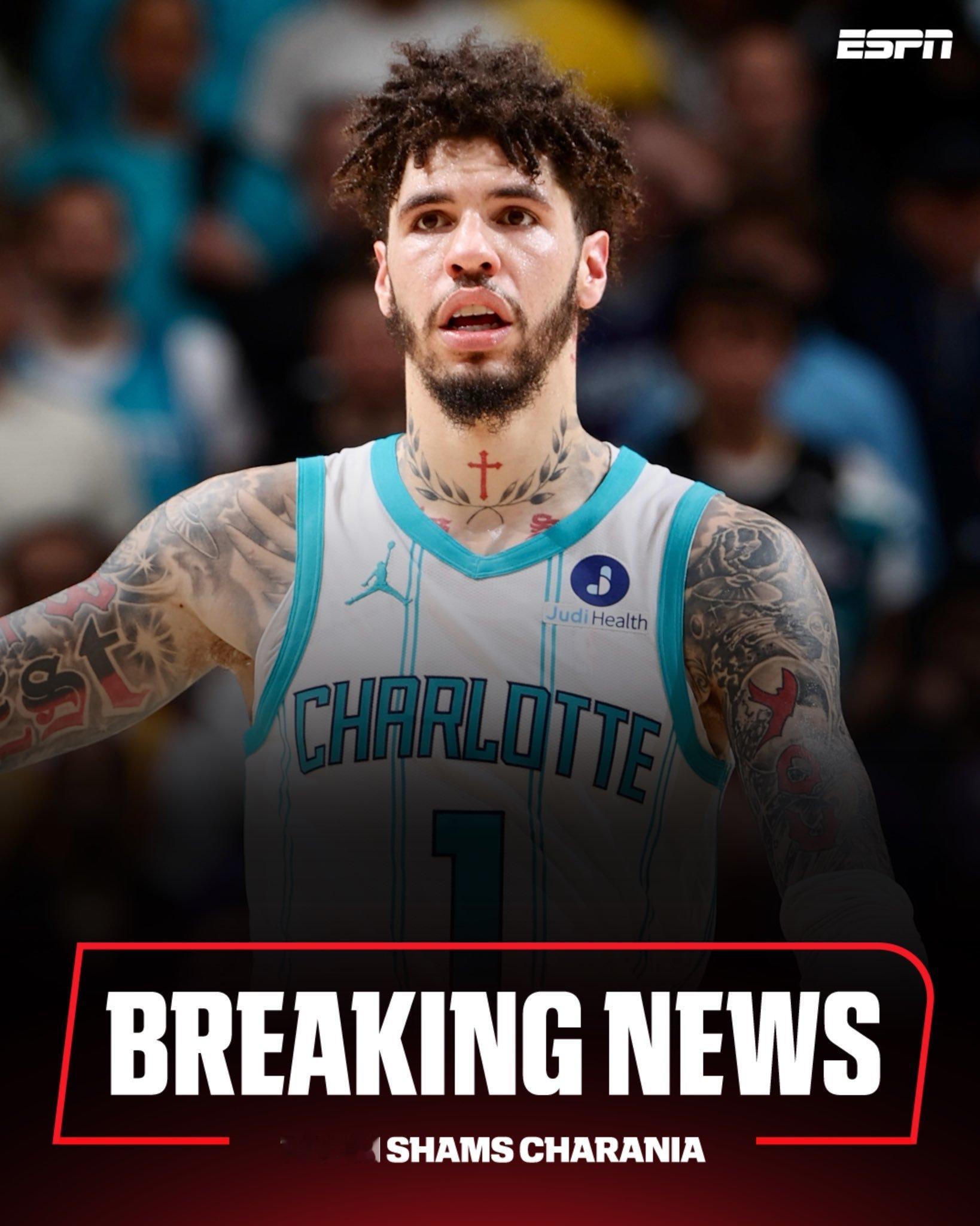 Shams:NBA对拉梅洛·鲍尔罚款35000美元，原因是他在比赛中伸腿绊倒了阿