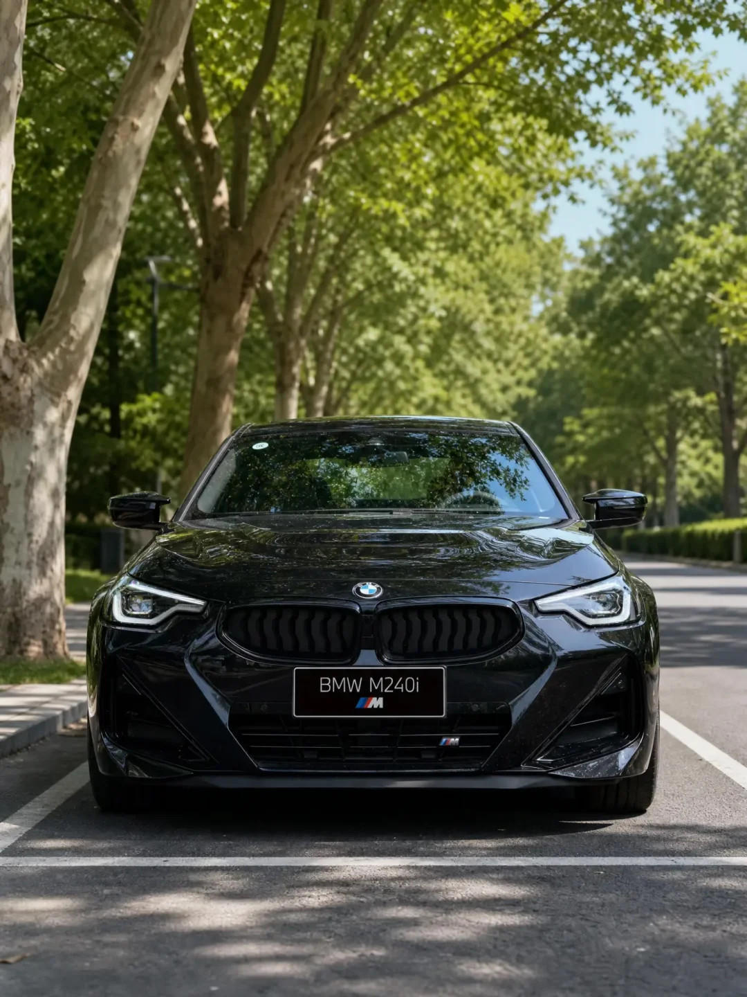 宝马M240i｜林荫道实拍黑武士姿态！