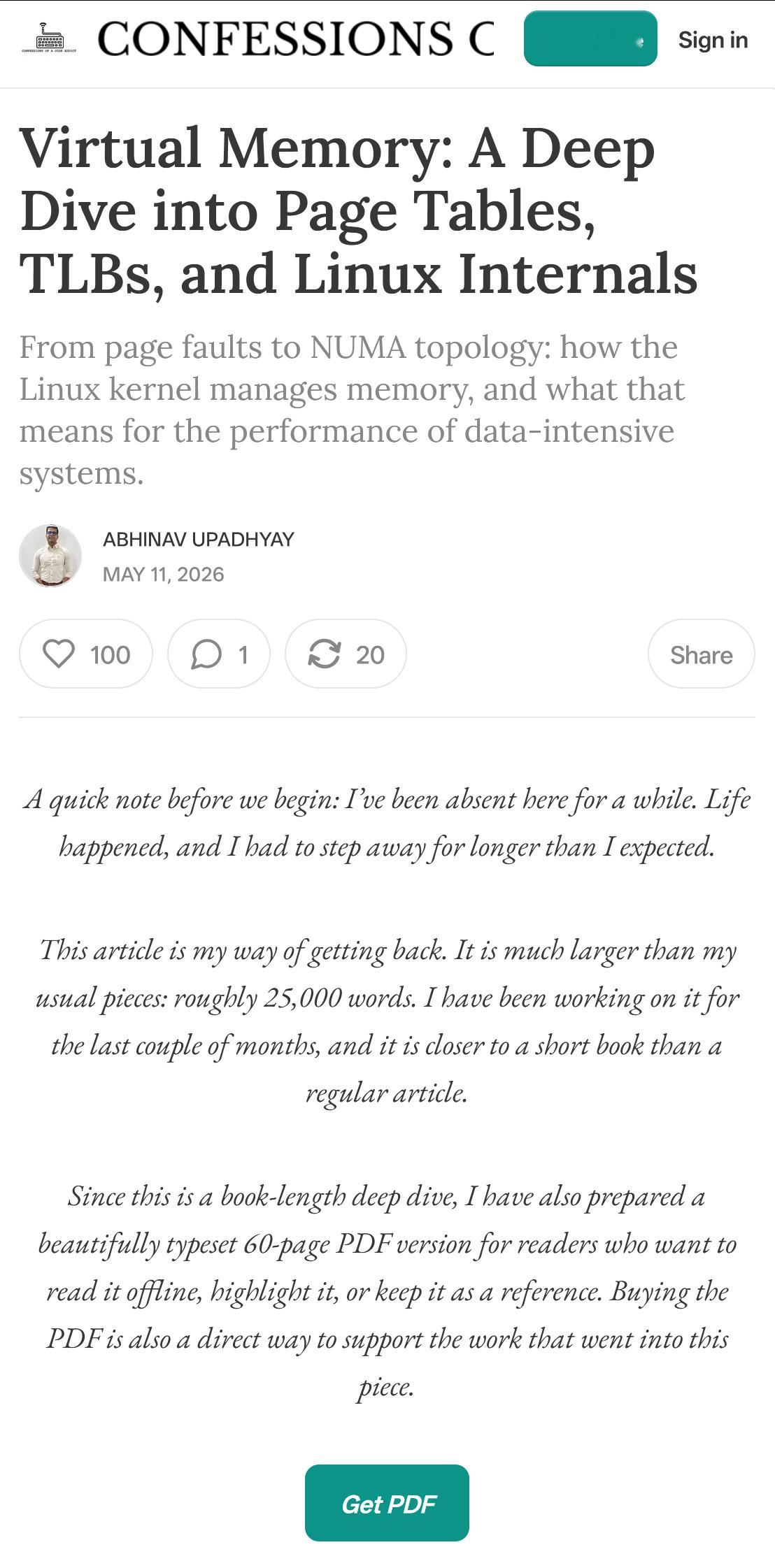 古法编程 一篇介绍虚拟内存的深度长文地址：blog.codingconfessi