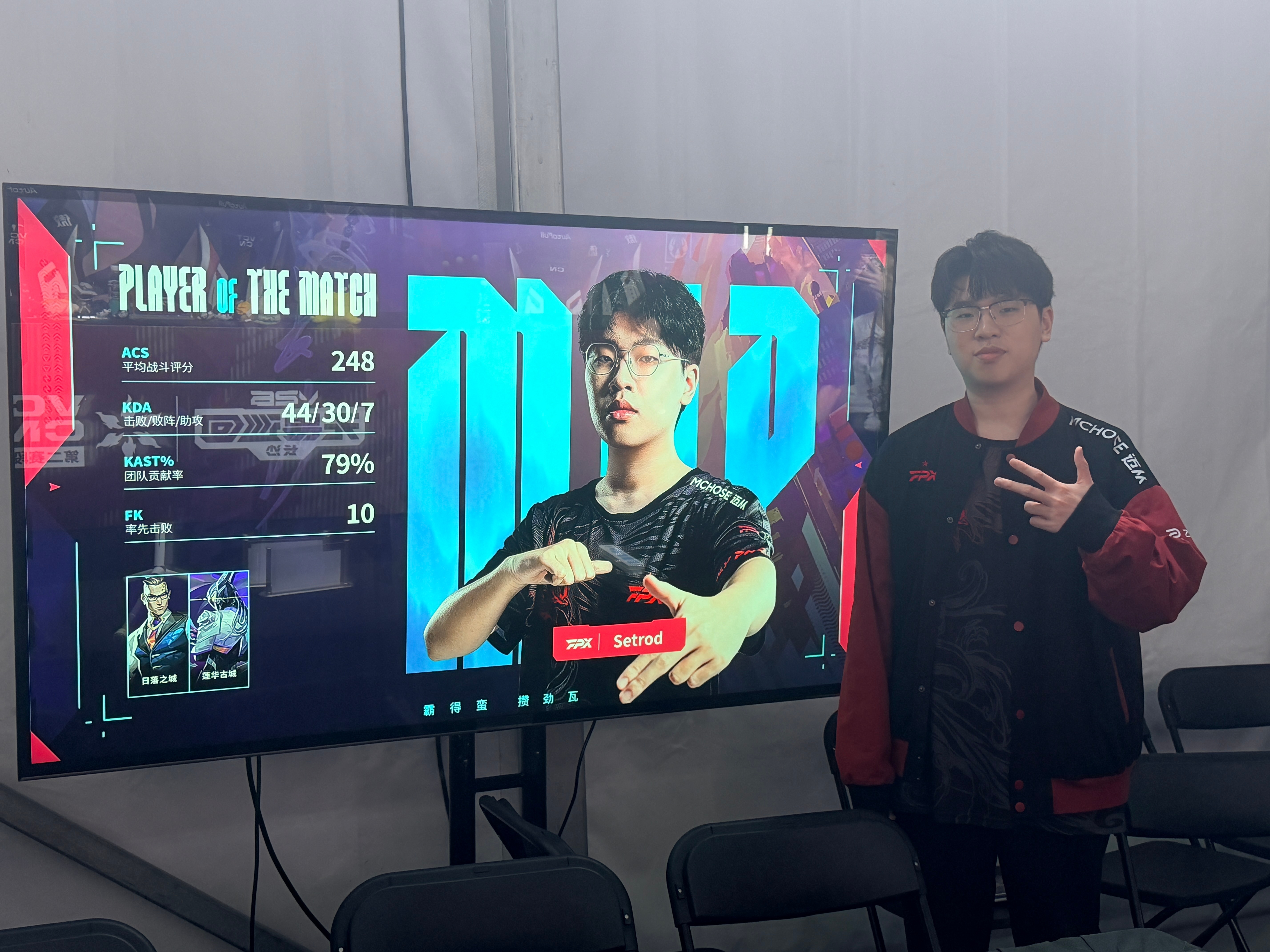 FPX无畏契约 的mvp照片来啦依旧呆滞的立正直到提醒他摆动作…小欧厉害！FPX