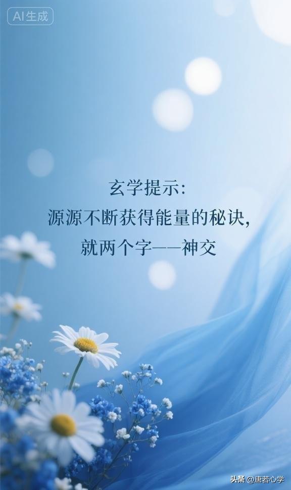 玄学提醒：源源不断获得能量的秘诀，就两个字——神交

玄学里有一个说法：人之所以