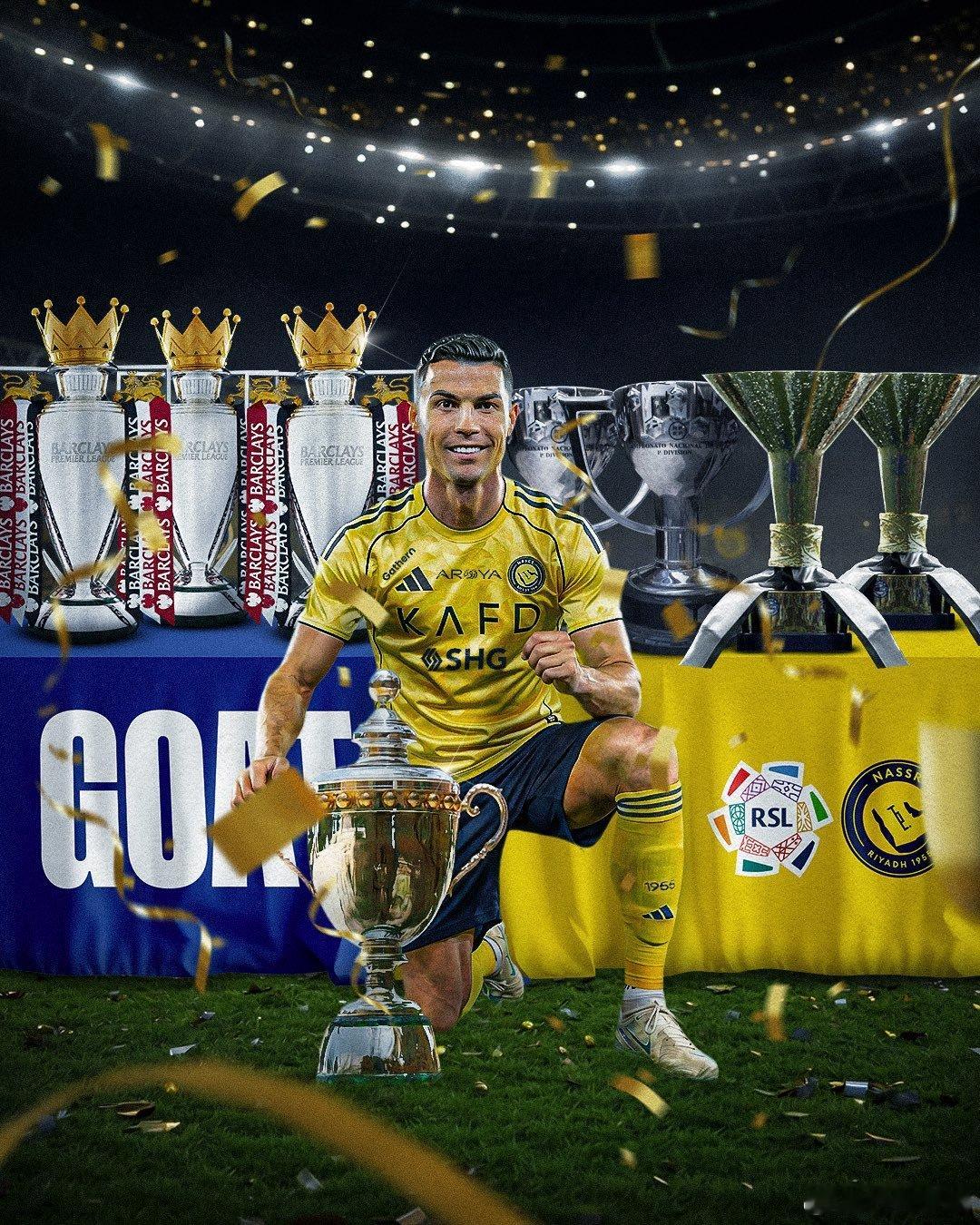 人生赢家👏C罗已经在4️⃣个不同的国家赢得联赛冠军🏆🌍沙特联赛🆕 🏆英