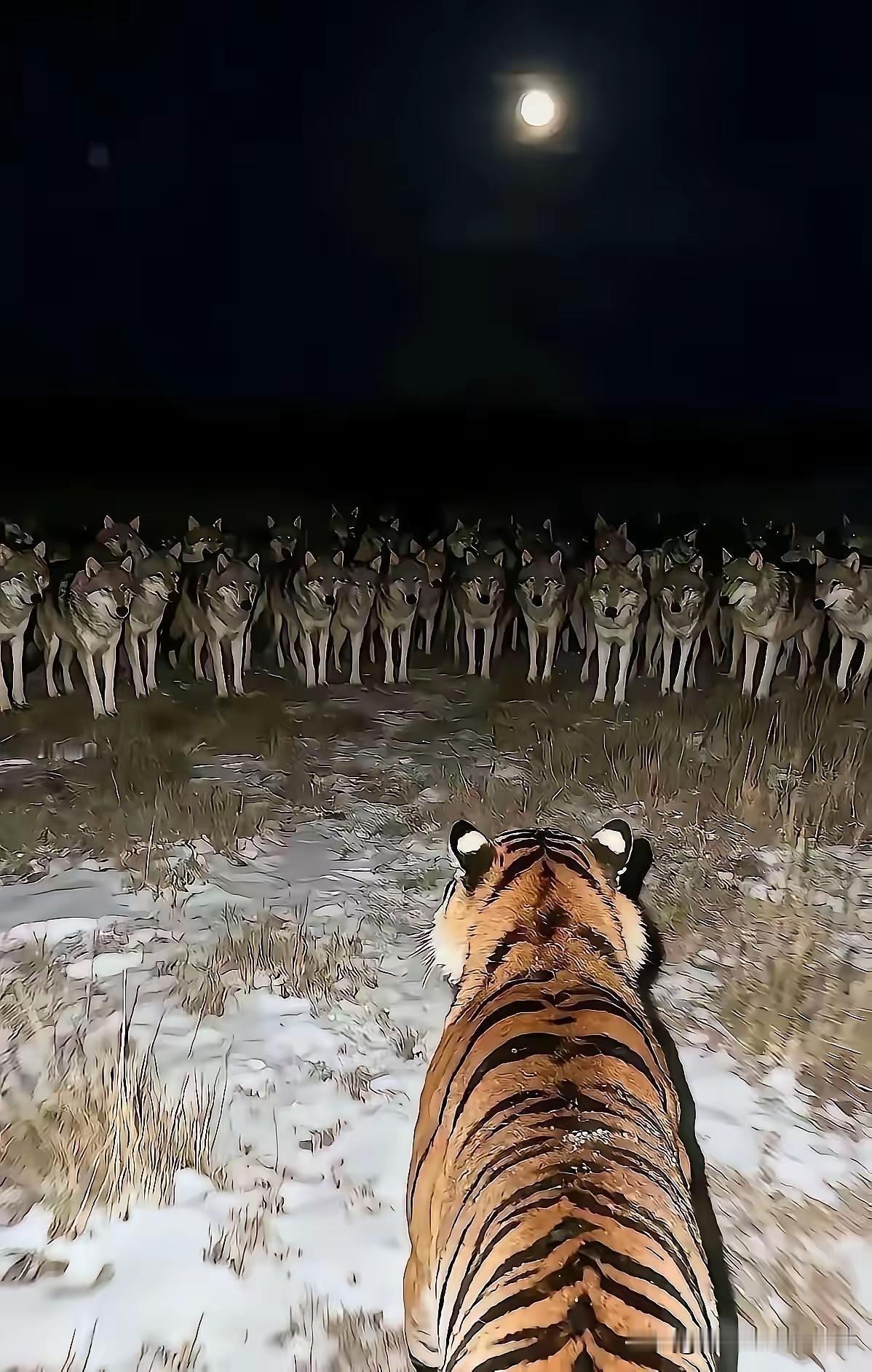 老虎：你们瞅啥，有种单挑啊！
故事后来该怎么发展呀
老虎 老虎比武 老虎他爹 老