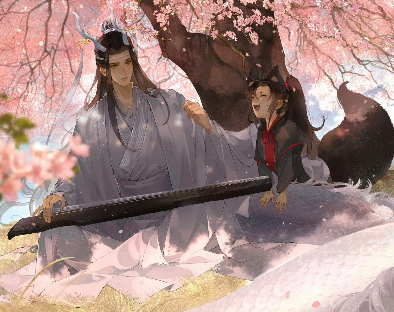 魔道祖师这么好看的双人壁纸是谁啊，是我们忘羡啊，忘羡真的是苦尽甘来，忘羡99、忘