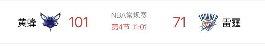 黄蜂vs雷霆 卫冕冠军雷霆也进入疲劳期了，这大冷门！ 