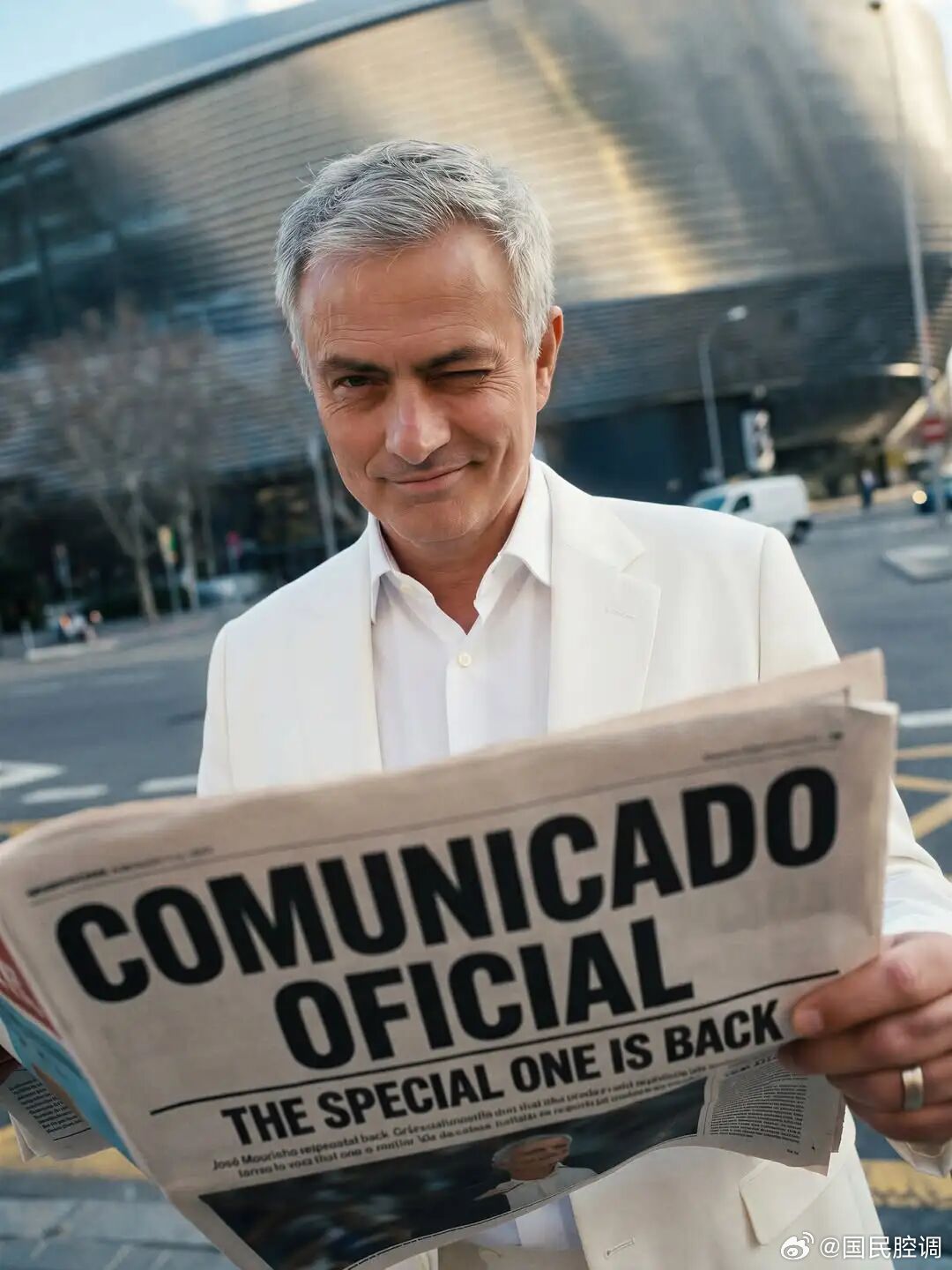 The special one is back，穆里尼奥，那个可以带领球迷转会的