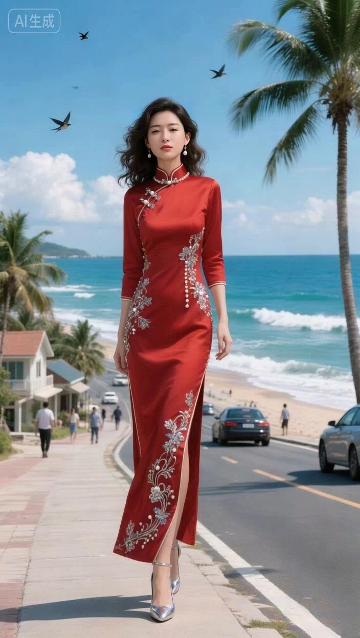 七绝●循环往复/古韵  

风吹浪打沐朝辉，
客往车来海鸟飞。
别旧迎新增一岁，