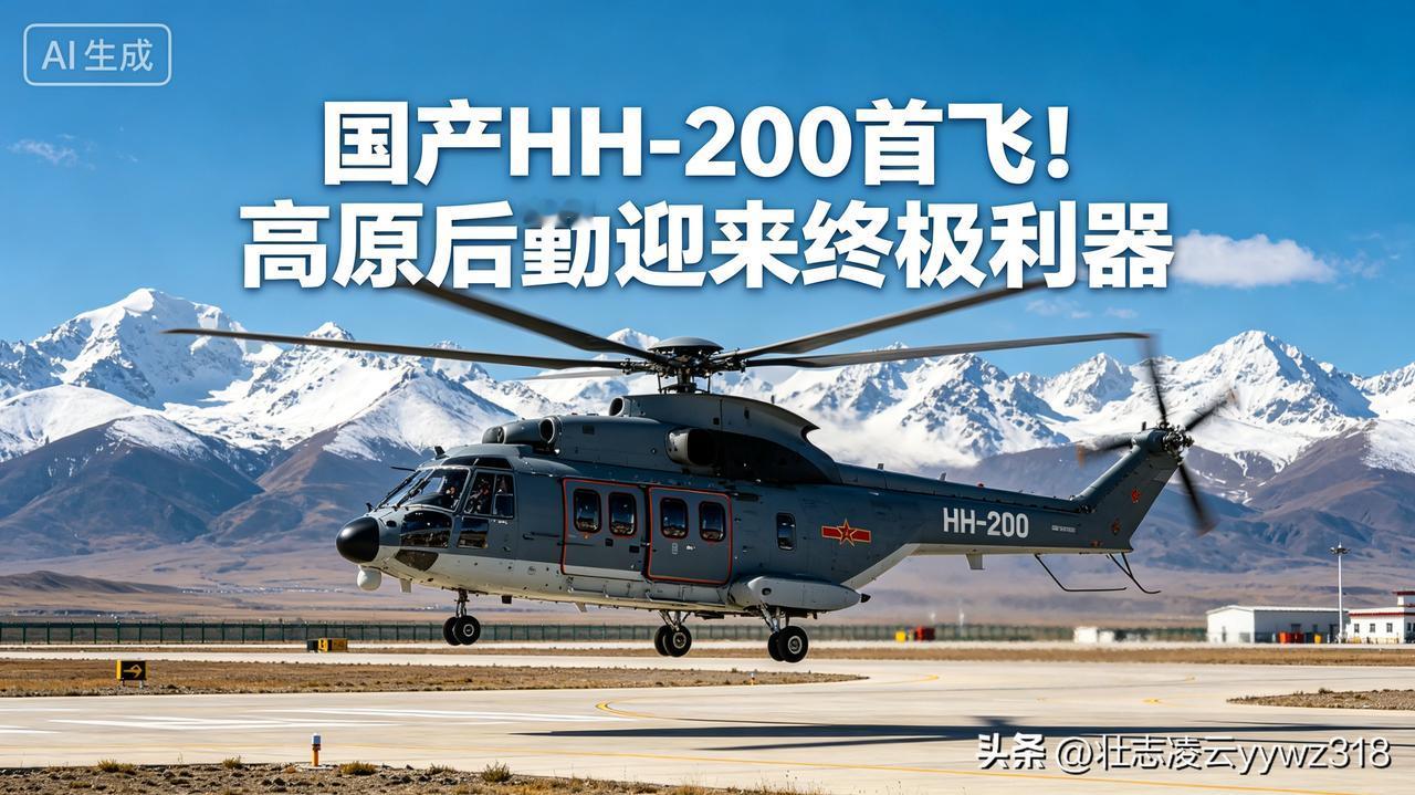 太关键了！国产HH-200大型无人运输机成功首飞，直接破解我军高原补给难题，堪称