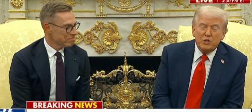 【特朗普建议将西班牙踢出北约，称其为“落后者”——芬兰总统无言以对】在会见芬兰总