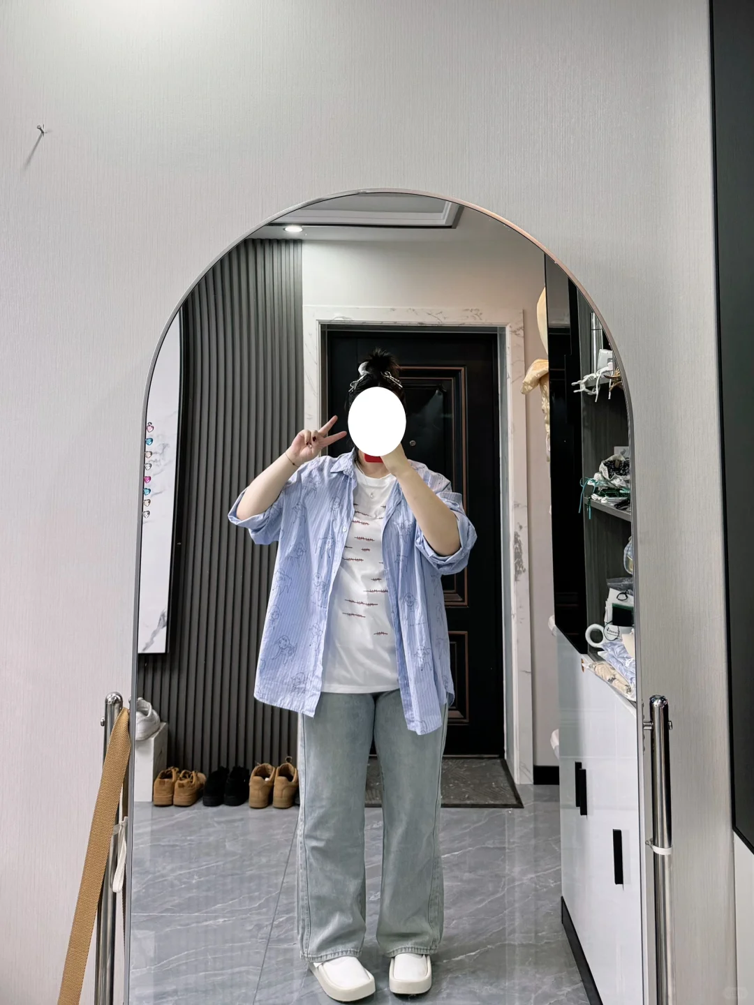 164 190斤｜5G入秋…简单的显瘦穿搭 🐋