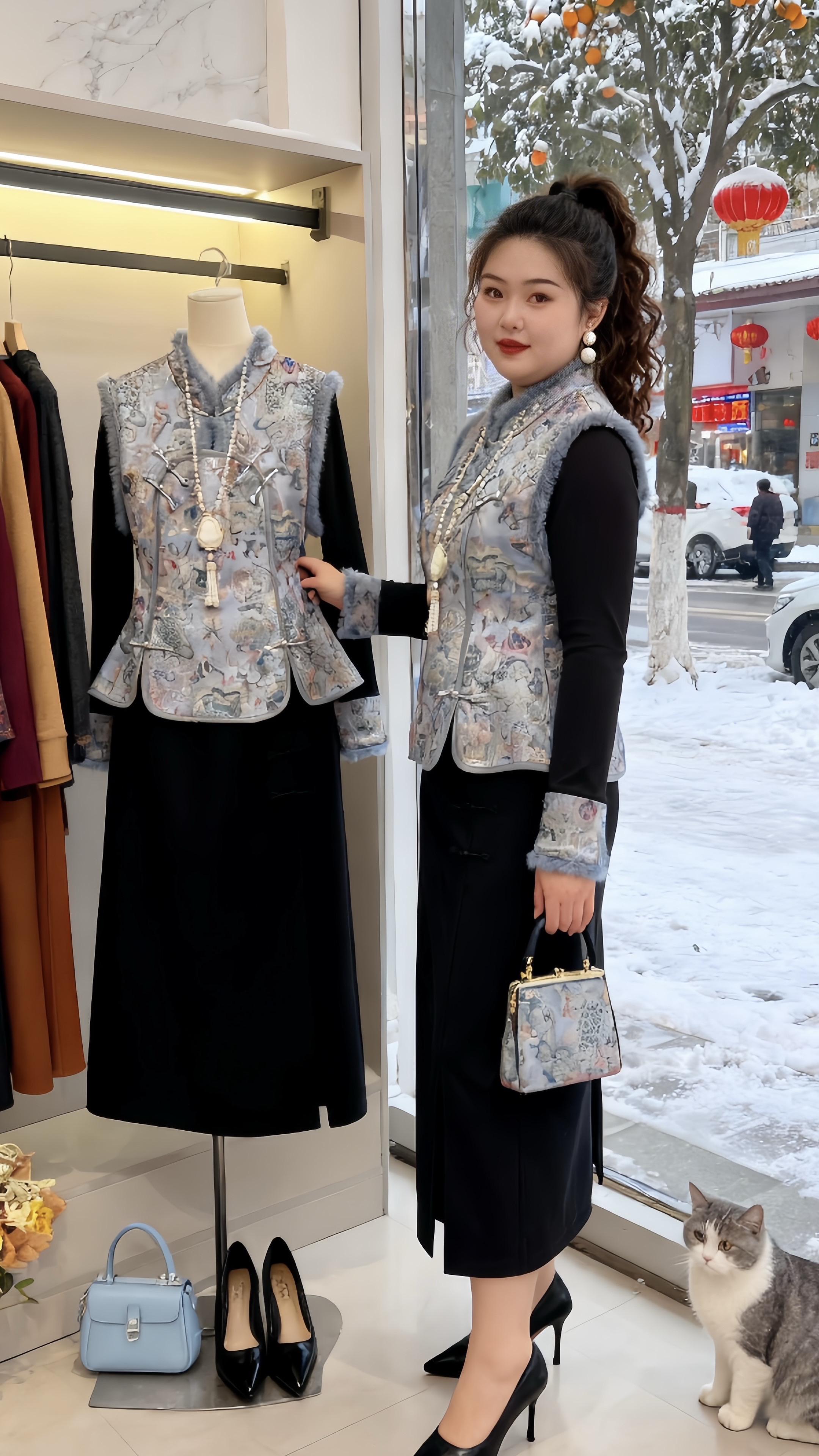 秋冬新款 保暖外套时尚潮流穿搭 秋冬穿搭测评大码女装